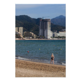 Spaziergang am Strand Fotodruck