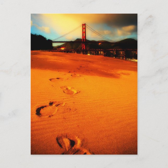 Spaziergang auf dem Crissy Field Postkarte (Vorderseite)