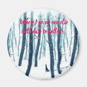 Spaziergang durch den Schneewald Magnet
