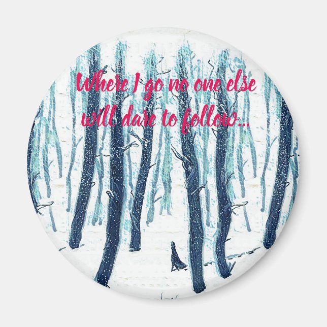 Spaziergang durch den Schneewald Magnet (Vorne)