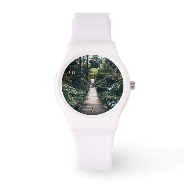 Spaziergang durch den Wald Armbanduhr (Vorderseite)
