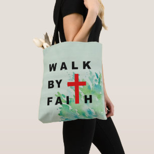 Spaziergang durch die Christliche Cross Bible Qote Tasche