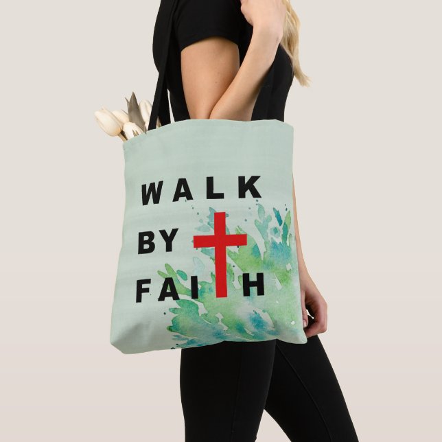 Spaziergang durch die Christliche Cross Bible Qote Tasche (Von Nahem)