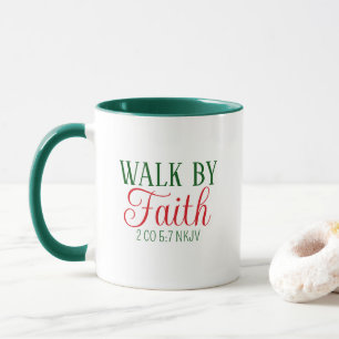 Spaziergang durch die Glaubensbibel Verse Weiß und Tasse