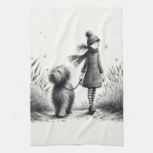 Spaziergang durch die Hunde Küchentücher