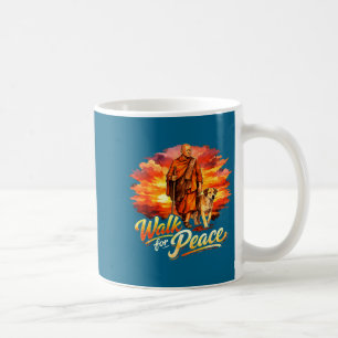 Spaziergang für den Frieden achtsamer Mönch spirit Kaffeetasse