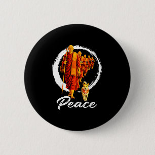 Spaziergang für den Frieden Buddhisten Mönche Frie Button