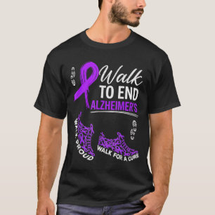 Spaziergang für ein Alzheimer-Bewusstsein lila Ban T-Shirt