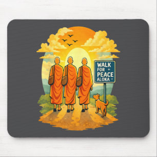 Spaziergang für Friedensmönche mit Aloka-Hund Mousepad