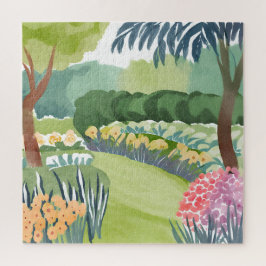 Spaziergang im Blumengarten | Florale Natur Aquare