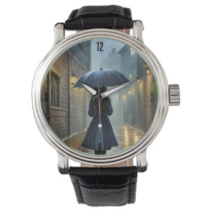 Spaziergang im Regen Armbanduhr