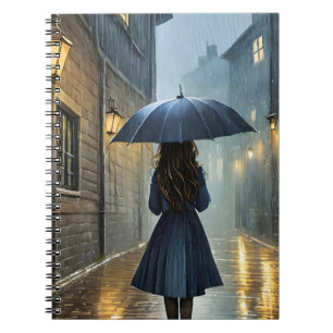 Spaziergang im Regen Notizblock