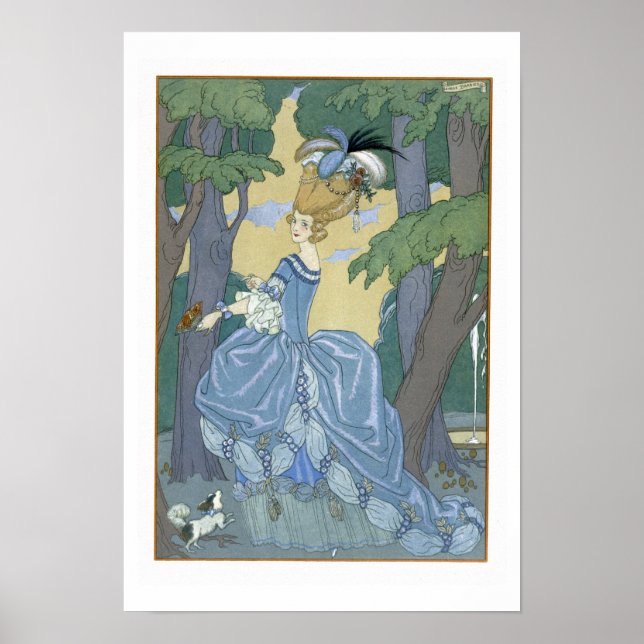 Spaziergang im Wald, Abbildung für "Fetes Galant Poster (Vorne)