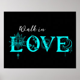 Spaziergang in der Liebe motivierend Lotus moon Su Poster
