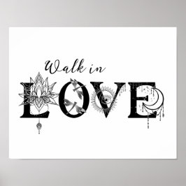 Spaziergang in der Liebe motivierend Lotus moon Su Poster