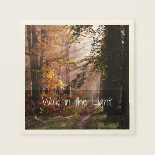 Spaziergang in der Light Bible Verse Serviette