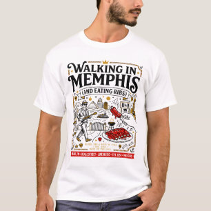 Spaziergang in Memphis Tennessee Blues und BBQ T-Shirt