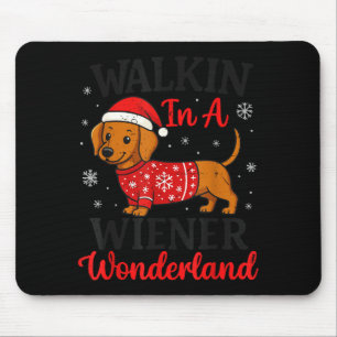 Spaziergang in Wiener Wunderland Mini-Dackel Weihn Mousepad
