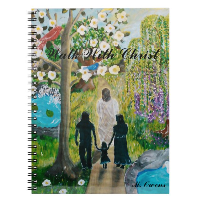 Spaziergang mit Christ Notebook (80 Seiten B&W) Notizblock (Vorderseite)