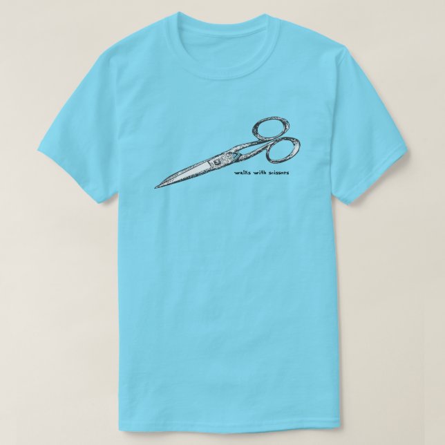 Spaziergänge mit Scheren T-Shirt (Design vorne)