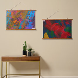 SPAZIO CASA WALL TAPESTRY WANDTEPPICH MIT HOLZRAHMEN