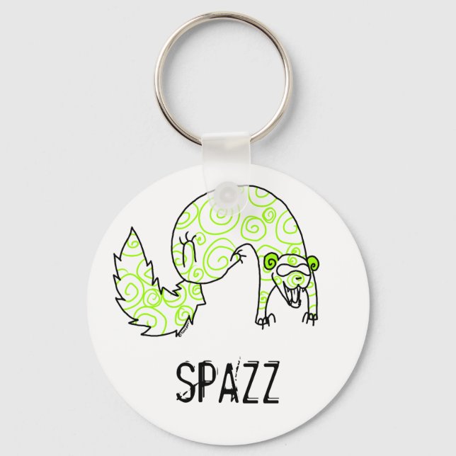 Spazting Ferret Schlüsselanhänger (Vorderseite)