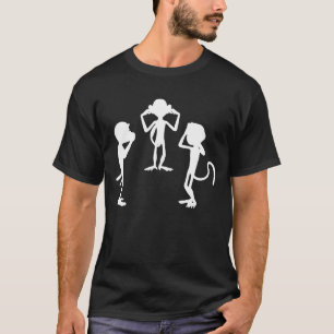 Speak Hear & sehen Sie kein Böses Drei Monkies Wi T-Shirt