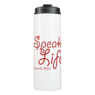 Speak Life Customize Es kann Namen oder Initialen Thermosbecher