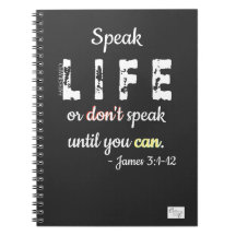 Speak Life or Don't Speak = Spiral Photo Notebook