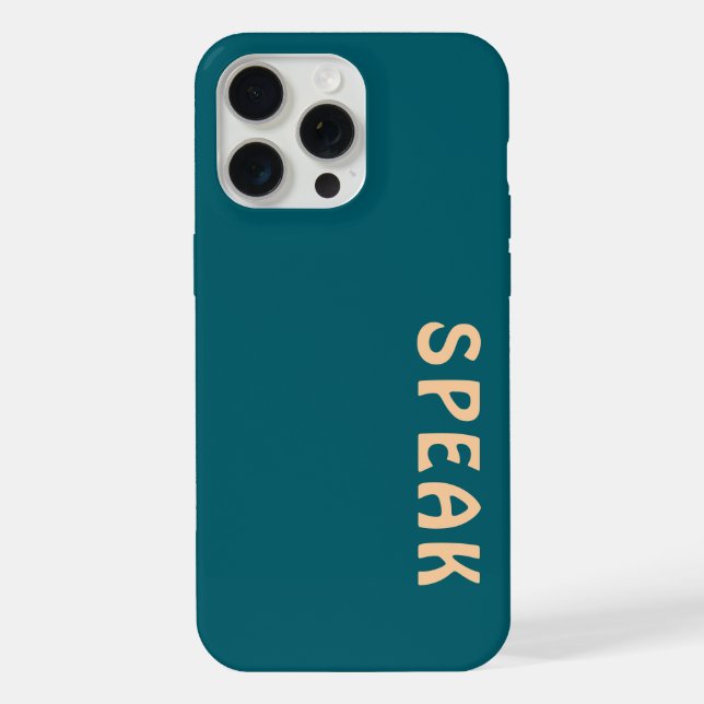 SPEAK-Logo iPhone 15 Pro Max Hülle (Rückseite)