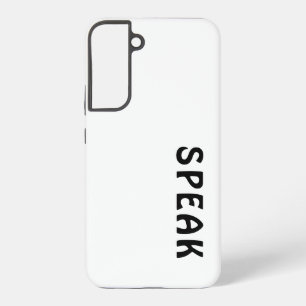 SPEAK-Logo weich weiß Samsung Galaxy Hülle