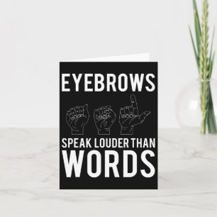 Speak Louder als Worte Deaf-mute Karte
