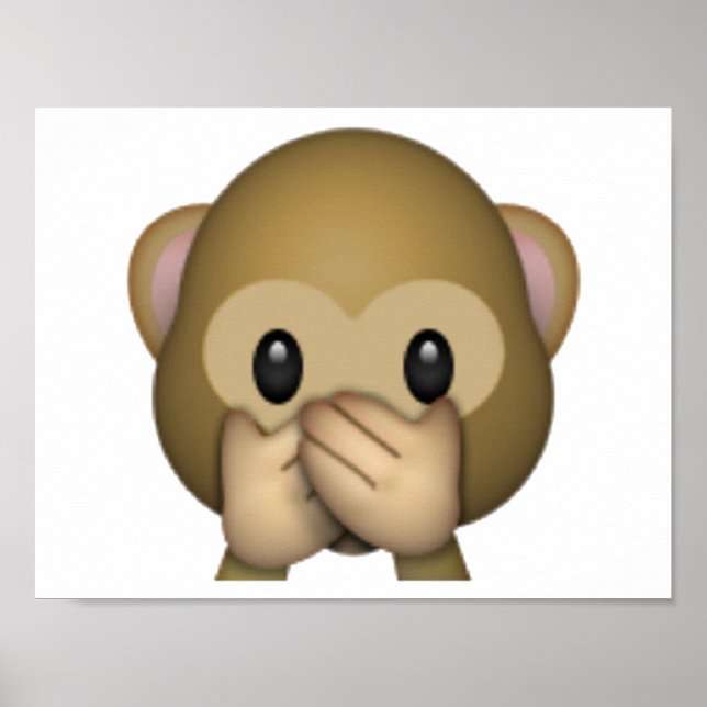 Speak No Evil Monkey - Emoji Poster (Vorne)