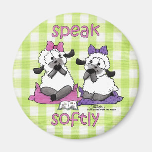 Speak Softly Lambs Magnet