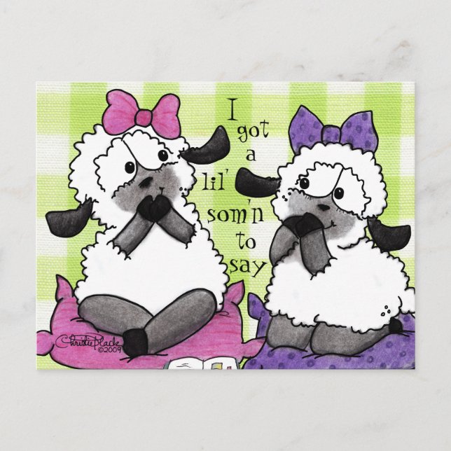 Speak Softly Lambs Postkarte (Vorderseite)