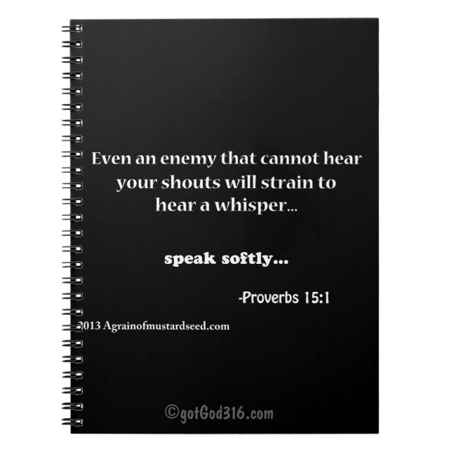 Speak Softy gotGod316.com Notizblock (Vorderseite)