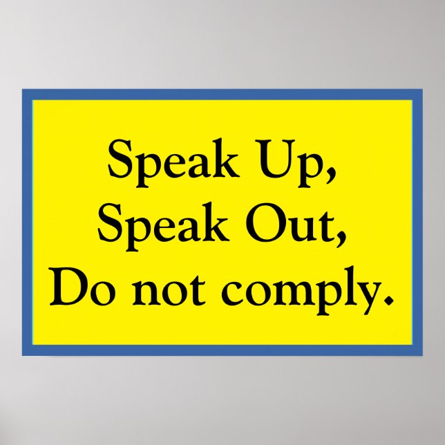 Speak Up Poster (Vorne)