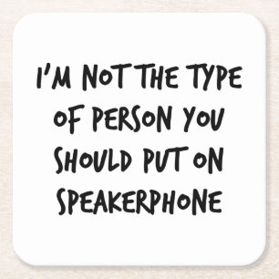 Speakerphone Rechteckiger Pappuntersetzer