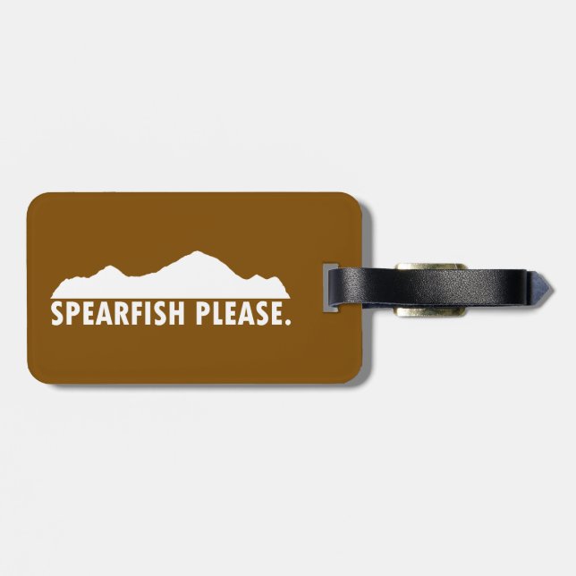 Spearfish South Dakota Bitte Gepäckanhänger (Rückseite horizontal)