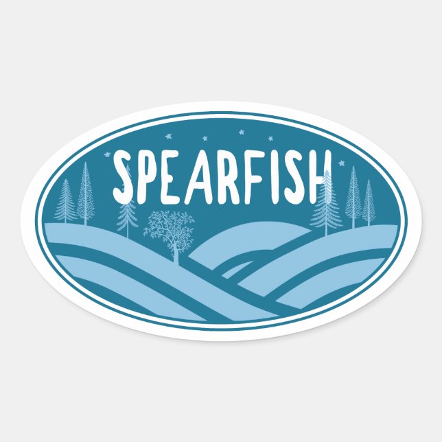 Spearfish South Dakota Outdoors Ovaler Aufkleber (Vorderseite)