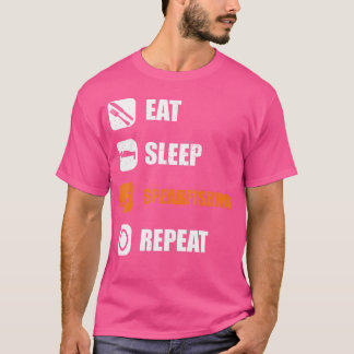 Spearfisher isst Sleep Spearfish Wiederholung T-Shirt