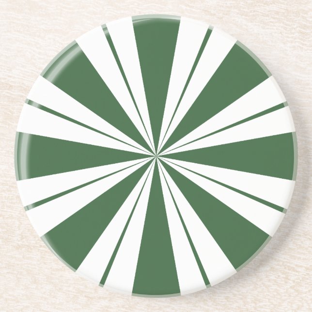 Spearmint Stripe Candy Getränkeuntersetzer (Vorne)