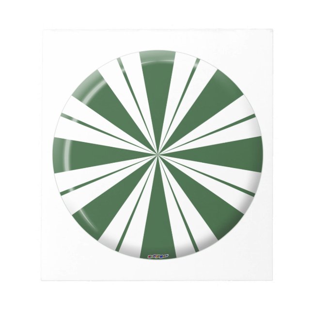 Spearmint Stripe Candy Notizblock (Vorderseite)