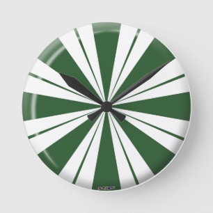 Spearmint Stripe Candy Runde Wanduhr
