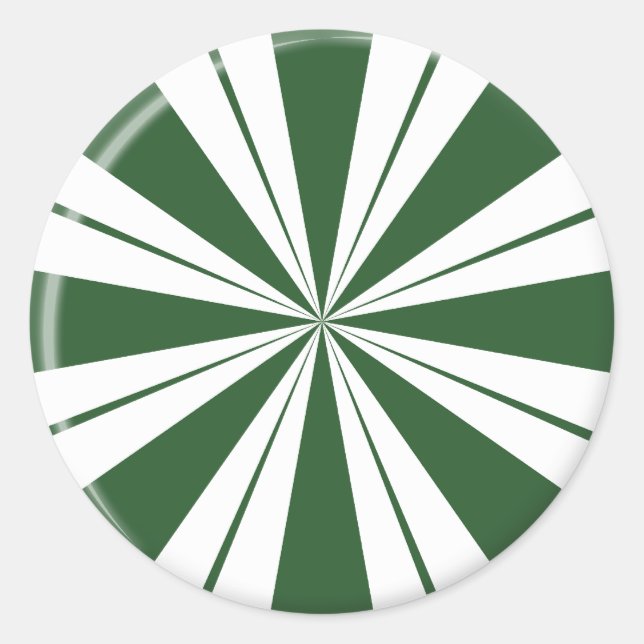 Spearmint Stripe Candy Runder Aufkleber (Vorderseite)