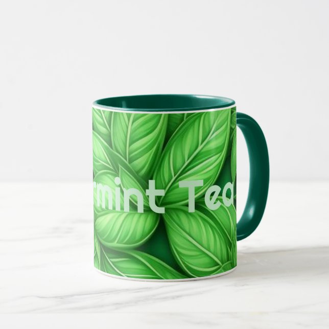 Spearmint Tea Generative Kunst, Dichtung und Musik Tasse (VorderseiteRechts)