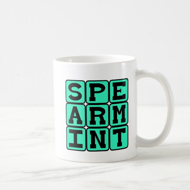 Spearmint, Zahnfleischaroma Kaffeetasse (Rechts)