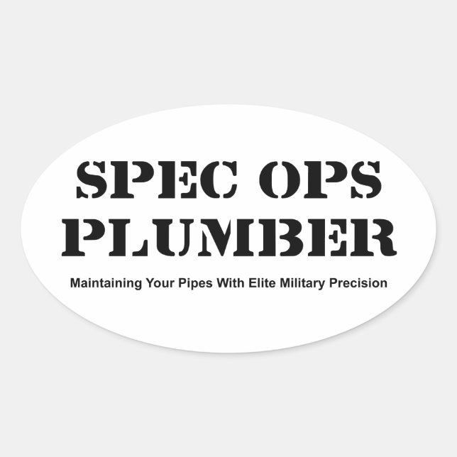Spec Ops Plumber Ovaler Aufkleber (Vorderseite)