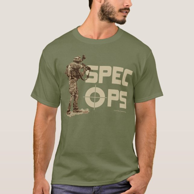 Spéc. Ops sur le T-shirt de vert de la fatigue des (Devant)