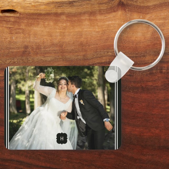 Special Add Foto Monogram Schlüsselanhänger (Vorderseite)